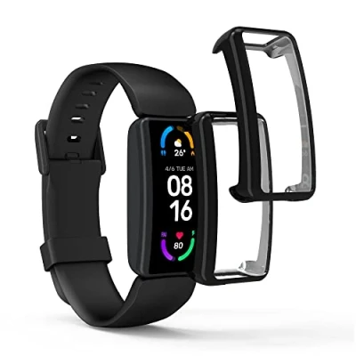 Image de kwmobile Coque Compatible avec Fitbit Inspire 3 / 2 Ace 2X Étui Cadre écran en Silicone pour Fitness Tracker Noir Gris