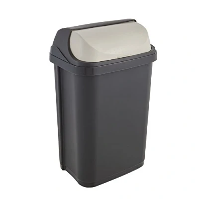 Image de keeeper Poubelle avec Couvercle Coulissant, 25 L, Rasmus, Gris Graphite