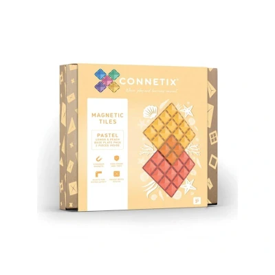 Image de Connetix kit d&#039;extension plaques de fond citron pêche 2pcs