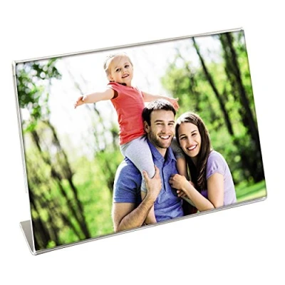 Image de Hama cadre portrait (taille de 13x18 cm, taille photos acrylique, format horizontal, en plastique, 1 photo par cadre, élégant, simple, classique) Transparent