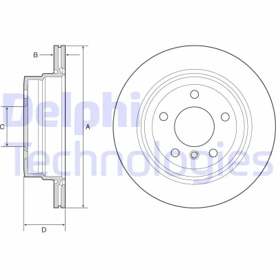 Image de DELPHI BG4946C Disque de frein 300 20 5 ventilé revêtu à haute teneur en carbone sans roulement roue, bague ABS BMW: 1 Coupe, Cabriolet