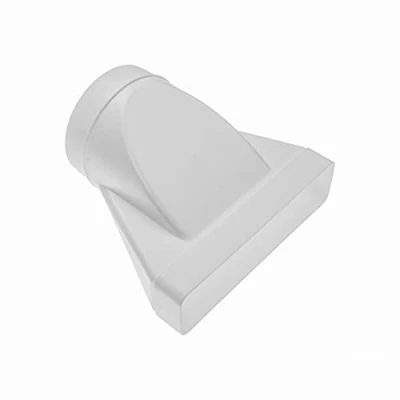 Image de Vent Systems Adaptateur rectangulaire en acrylonitrile butadiène styrène, 220 x 55 mm, pour raccord de tuyau rond 125 mm. Système ventilation, chauffage, refroidissement.