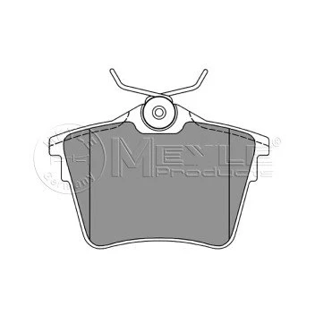 Image de MEYLE 025 241 3517 Jeu de plaquettes frein ORIGINAL Quality Essieu arrière contact signal d&#039;usure exclu avec tôle anti bruit