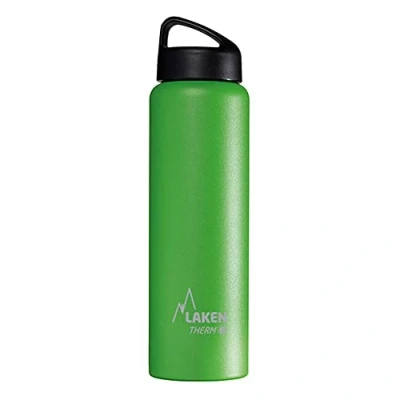 Image de Laken Bouteille Isotherme Classique en Acier Inoxydable avec Isolation Sous Vide et Goulot Large 1 Liter Vert