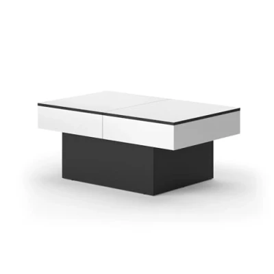 Image de Vicco Table Basse Boto, Noir/Blanc, 95 x 40 cm Extensible
