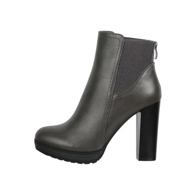 Image de Elara Bottines à talons hauts, Femme, Taille: 36, Grau Matière synthétique