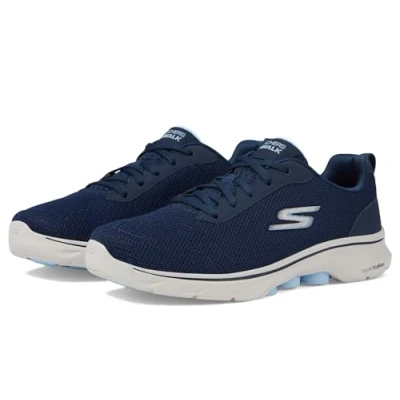 Image de Skechers Femme Clear Path GO Walk 7 Chemin, Textile Bleu Marine Garniture Clair, 39 EU