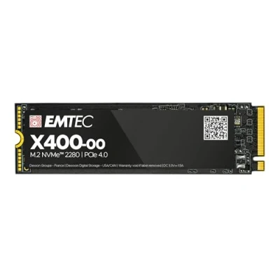 Image de Emtec SSD Interne X400 Power Pro M2 2280 1To/TB NVMe PCIe Gen4x4 Gaming PC et Jeux Vidéos 3D NAND Lecture Jusqu&#039;à 5200MB/s, Ecriture Jusqu’à 2000MB/s Endurance 200TB/1.8MH ECSSD1TX400