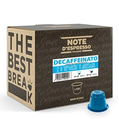 Image de Note d&#039;Espresso Decaffeinato Capsules de Café Exclusivement Compatible avec Machine NESPRESSO* 100 x 5,6 g