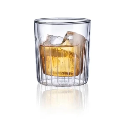 Image de MasterPRO Goodies Mixology Ensemble de 2 verres 290 ml Fabriqué dans un verre double paroi borosylique résistant Vessels élégants idéaux pour toute occasion