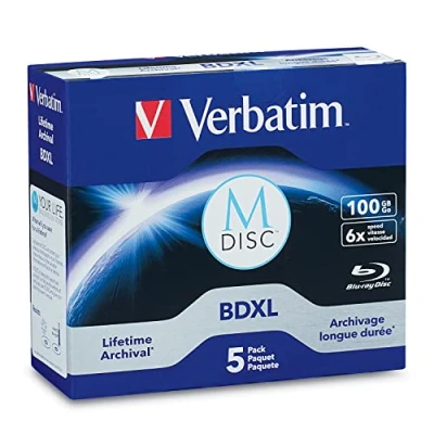 Image de Verbatim M Disc 5 x BD R XL 100 Go 4x Boitier CD