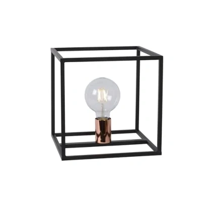 Image de Lucide Lampe à poser Arthur avec cadre métal, noire