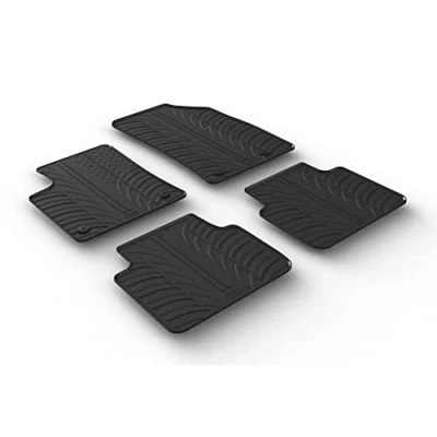 Image de Gledring 0096 Ensemble de tapis sol Caoutchouc avant et arrière 4 noir 750mm 550mm OPEL: Crossland X
