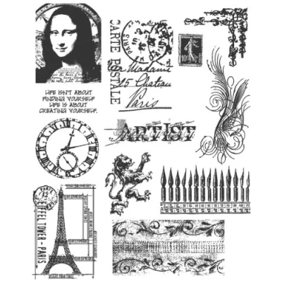 Image de emboutisseurs Anonyme Tim Holtz Tampon en Caoutchouc étirable de 7 x 21,5 cm, Mini Classics