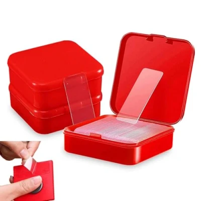 Image de SHUOHONG 180 Pièces Ruban Adhésif Double Face, Adhesif Face Extra Fort, Amovible Traceless Bande Antidérapant, Puissant, Transparent Nano Tape (3Box)