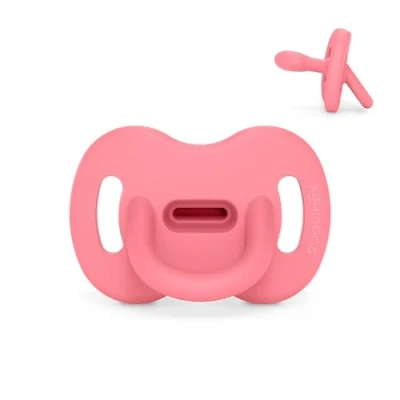 Image de Suavinex, Sucette Tout Silicone, pour Bébé 6/18 Mois, avec Tétine Symétrique SX Pro, Réversible, Super Douce et Souple, Idéal Dormir, Respecte le Développement Buccodentaire, Fuchsia