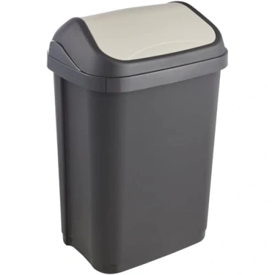 Image de keeeper Poubelle avec Couvercle Basculant, 10 L, Swantje, Gris Graphite
