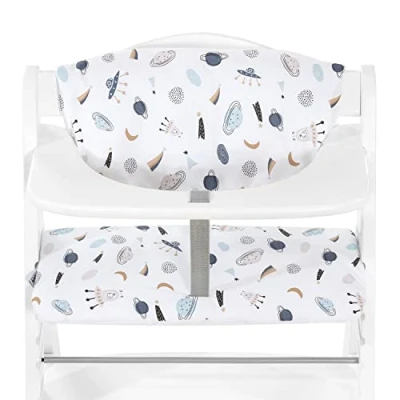 Image de hauck Coussin Chaise Haute Bébé Highchair Pad Deluxe, Compatible avec Chaises Alpha+, Beta+ et Arketa, Lavable en Machine, Fixation Scratch, Space