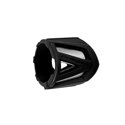 Image de POLISPORT 8484000001 Protecteur de silencieux résistant grande version 34 40cm UNIVERSEL en acier inoxydable léger et silicone couleur Noir