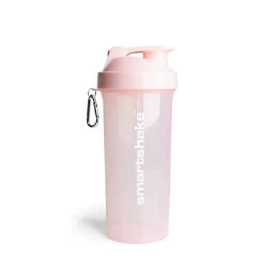 Image de Smartshake Lite Bouteille shaker de protéines 1 000 ml, étanche pour boissons protéinées d&#039;eau en polypropylène transparent, sans BPA et DEHP homme femme, coton