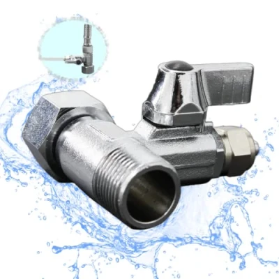 Image de AIFIZO Adaptateur de Raccord d&#039;eau en T pour système d&#039;osmose 3/8 x 1/4 Valve d&#039;arrêt connecter 2 appareils