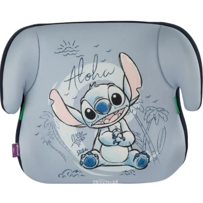 Image de Disney Stitch Réhausseur voiture enfant i Size ECE R129. siège pour la sécurité des enfants d&#039;une hauteur de 125 à 150 cm. auto avec graphisme du Stitch, sur fond