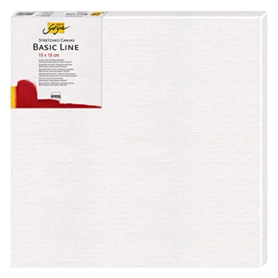 Image de Kreul 61515 Solo Goya Stretched Canvas Basic Line, châssis 15 x cm, avec Toile 4 Fois apprêtée, pour Huile, Acrylique et Gouache, Coton, White