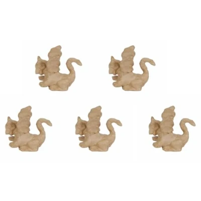 Image de Décopatch AP135Opack Un lot de 5 supports en papier brun pulpé 12x6,3x10,2 cm, Dragon