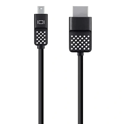 Image de Belkin F2CD080bt06 Mini Display Port to HDMI Cable, 6 feet (1.8 m), 4K (Compatible for Macbook Air, Pro and Other DP Enabled Devices) Black
