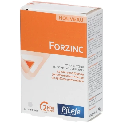 Image de Forzinc, Comprimé, complément alimentaire à base de zinc, bt 60