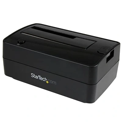 Image de StarTech.com Station d&#039;Accueil pour Disque Dur à 1 Baie USB 3.1 / eSATA vers SATA, Dock HDD (10 Gbps), HDD/SSD Externe 2.5/3.5&quot; SATA III, Chargement par le Haut (SDOCKU313E)