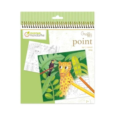 Image de Avenue Mandarine GY154C Un Carnet de Coloriage à Point 24 Pages À partir 7 Ans Jungle