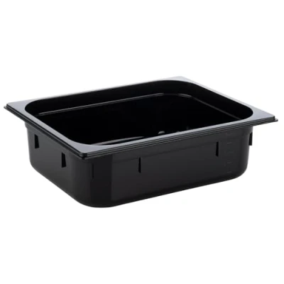 Image de APS 82065 GN 1/2 Récipient Gastronorm en polycarbonate Dimensions : 325 x 265 mm Hauteur 100 Volume 5,9 l Noir