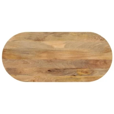 Image de vidaXL Dessus de Table, Table Remplacement, Rechange Salle à Manger, 90x40x2,5 cm Ovale Bois Massif Manguier