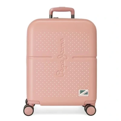 Image de Pepe Jeans Laila Valise de Cabine Rose 40 x 55 20 cm Rigide ABS Fermeture TSA intégrée 37 L 2,74 kg 4 Roues Doubles Extensibles Bagage à Main