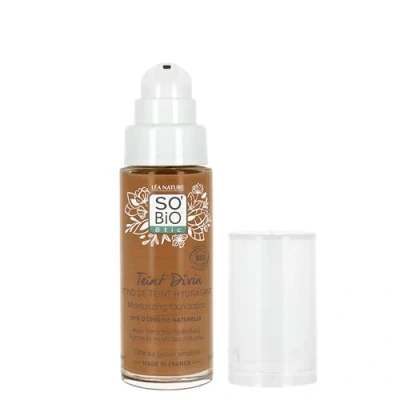 Image de LÉA NATURE SO bio étic Fond de teint hydratant certifié Divin Noisette Unifie le &amp; Révèle l’éclat Texture fondante Fini satiné Aloe vera VeganMade in France 30 ml