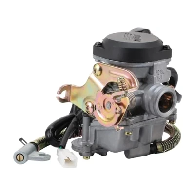 Image de GOOFIT Pompe à Essence de carburateur PD18 18 mm Remplacement pour Kymco Agility 4 Temps GY6 49cc 50cc 139qmb 139qmA vélomoteur VTT Scooter
