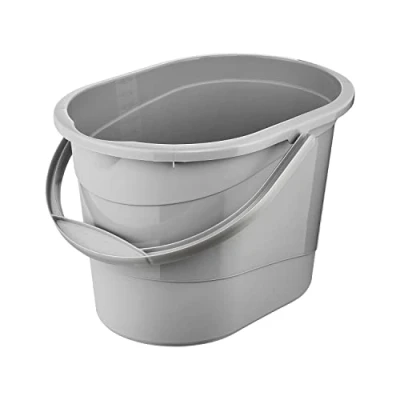 Image de keeeper Seau de Nettoyage Thies Avec Poignée Ergonomique, Encastrée et Bec Verseur, 13 L, Polypropylène, 37,5 x 26,5 25 cm, Nordic Grey