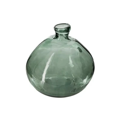 Image de Atmosphera Vase Rond Verre recyclé Vert Kaki D23 cm