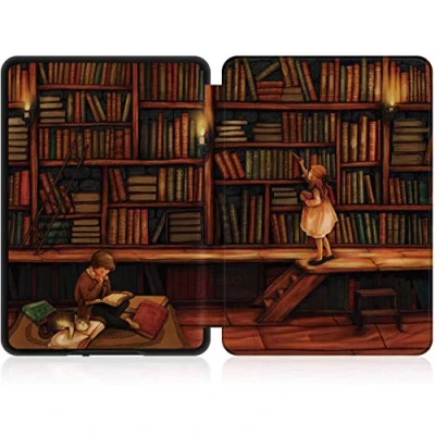 Image de EKH Kindle Paperwhite 4 [10Th Generation 2018] Étui en Cuir Intelligent Durable avec réveil/Sommeil Automatique pour Amazon Le dernier Little Prince and Fox