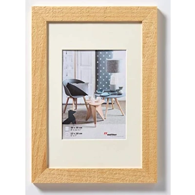 Image de walther design cadre photo naturel 40 x 50 cm avec passe partout, Home en bois HO050H