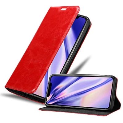 Image de Coque pour Apple iPhone 12 / PRO en ROUGE de POMME Housse protection Étui avec fermeture magnétique, fonction support et compartiment carte Neuf