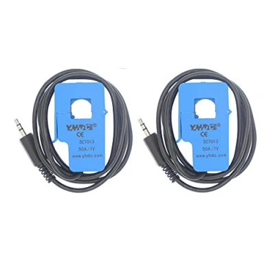 Image de HUABAN 2PCS SCT013 050 50A 1V Capteur de transformateur courant à noyau divisé non invasif