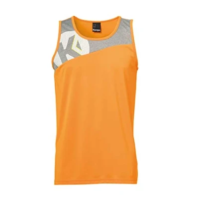 Image de Kempa CORE 2.0 SINGLET Maillot Handball Col Rond Logos orange frais/gris foncé chiné