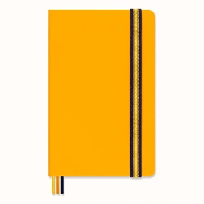 Image de Moleskine x K Way Notebook, Edition Personnalisée Mise en Page Lignée et Couverture Rigide, Format Large 13x21 cm, Couleur Jaune