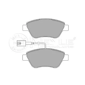 Image de MEYLE 025 237 0517/W Jeu de plaquettes frein ORIGINAL Quality Essieu avant contact signal d&#039;usure inclus avec tôle anti bruit FIAT: 500 3 portes