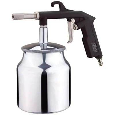 Image de FIAC Pistolet de Sablage pour Compresseur avec Buse 6mm, Sableuse Réservoir Sable 1L, Accessoire Compresseurs, Pression Max. 8 Bar, Noir