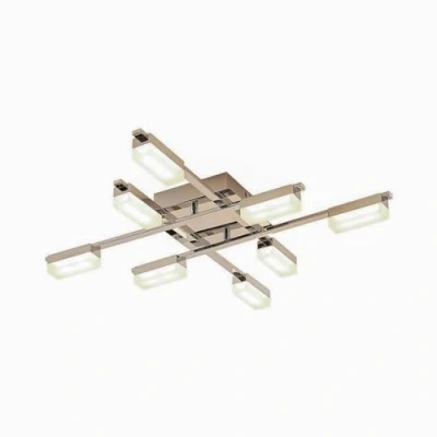 Image de Lindby Mally plafonnier LED chromé à 8 lampes