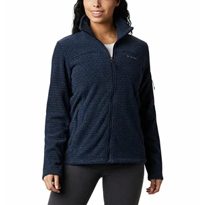 Image de Columbia Fast Trek Jacket, Veste Polaire Entièrement Zippée Femme, Dark Nocturnal Sparkler, Taille S