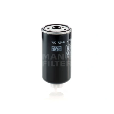 Image de MANN FILTER WK 724/6 Filtre à Carburant vissé, avec vis de vidange d&#039;eau